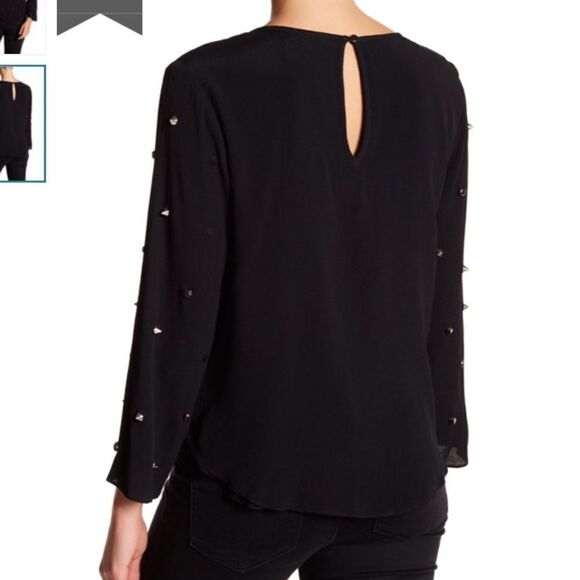 Artelier Nicole Miller Long Sleeve Embellished Top - Picture 2 of 4